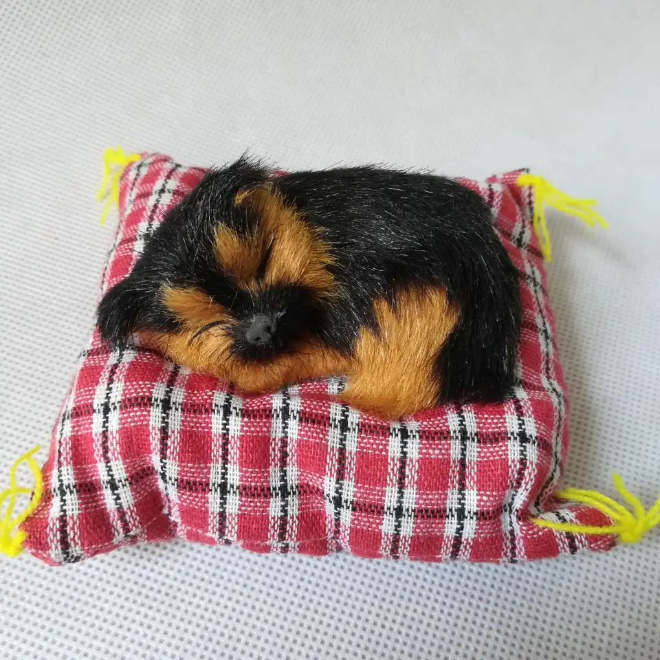 Реалистичная игрушка wolfhound модель из пластика и меха размером около 10 см Спящая