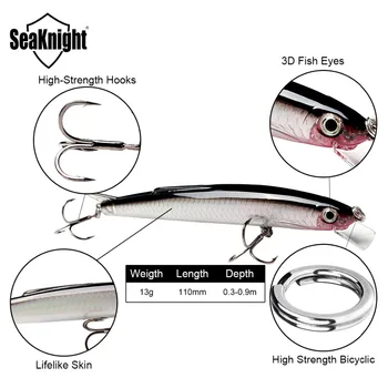 

Seaknight SK005 Minnow Fishing Bait 13g 11 cm Diving Depth 0.3-0.9 M Artificial Swimbait Bait Fishing Equipment Casting Bait