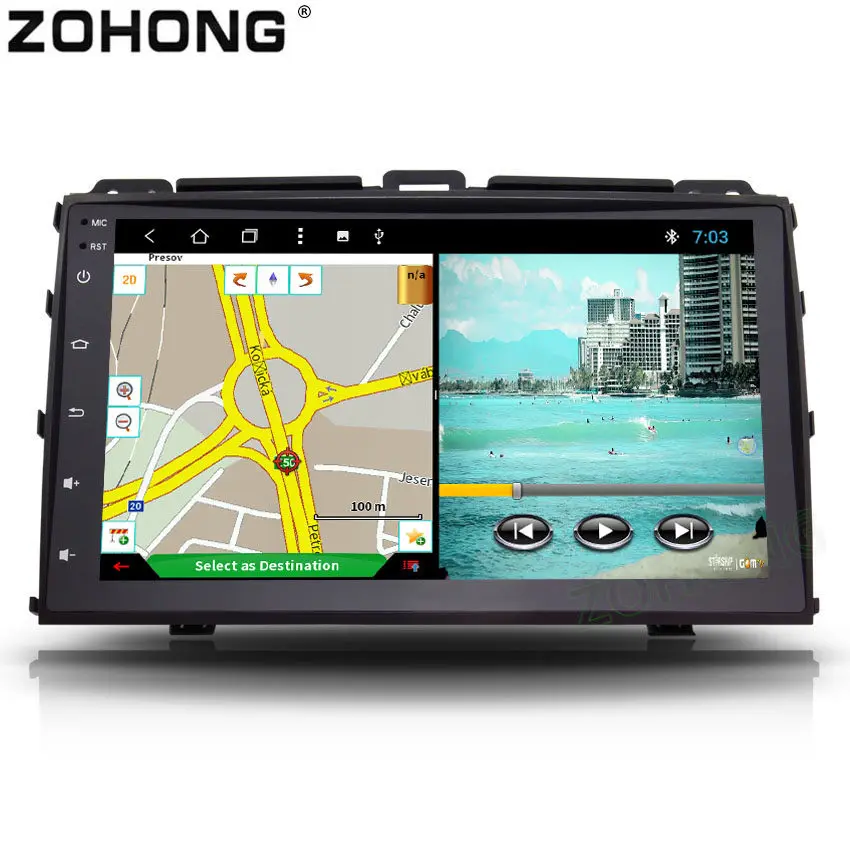 Discount 2din Octa Core Android Car Multimedia DVD Player for Toyota Land Cruiser Prado 120 Lexus GX470 autoradio Navigation GPS BT radio 1