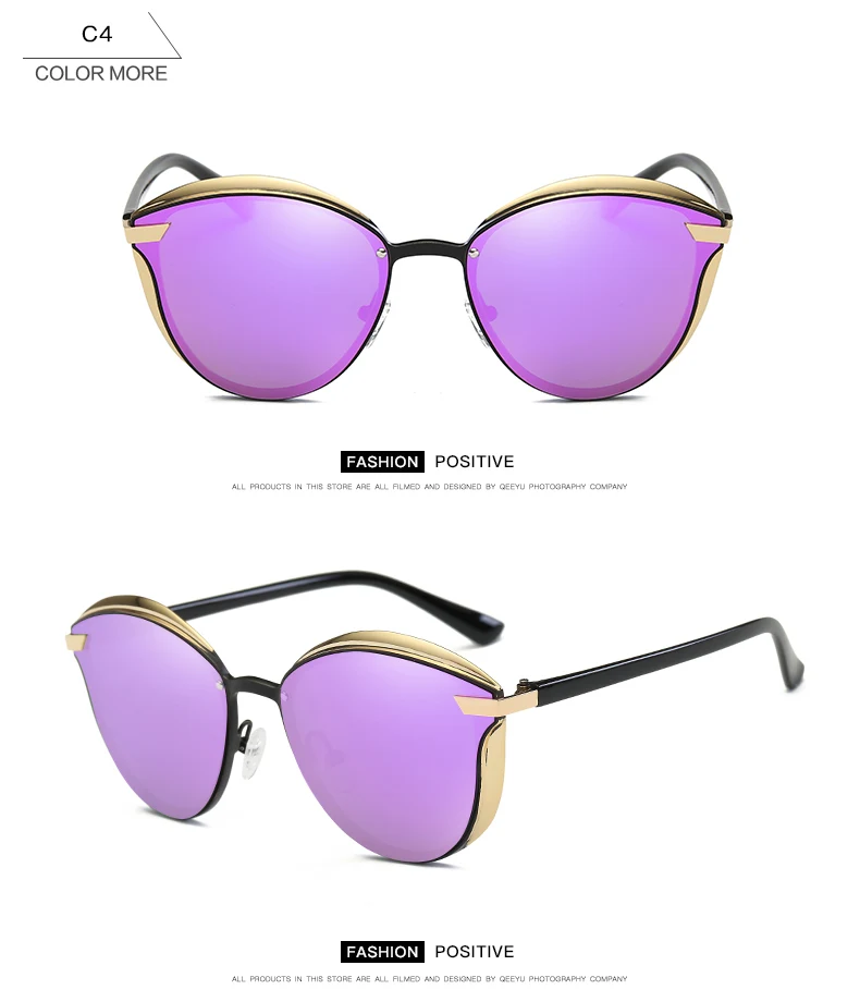 LEIDISEN поляризационные Солнцезащитные очки женские стильные металлические ослепительные цветные классические ретро брендовые дизайнерские UV400 Солнцезащитные очки винтажные 0824 - Цвет линз: VIOLET