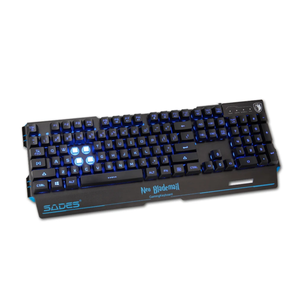 SADES Membrane Keyboard KB104S NEO Blademail Multimedia Gaming Keyboard 5 RGB 7 Colors backlight