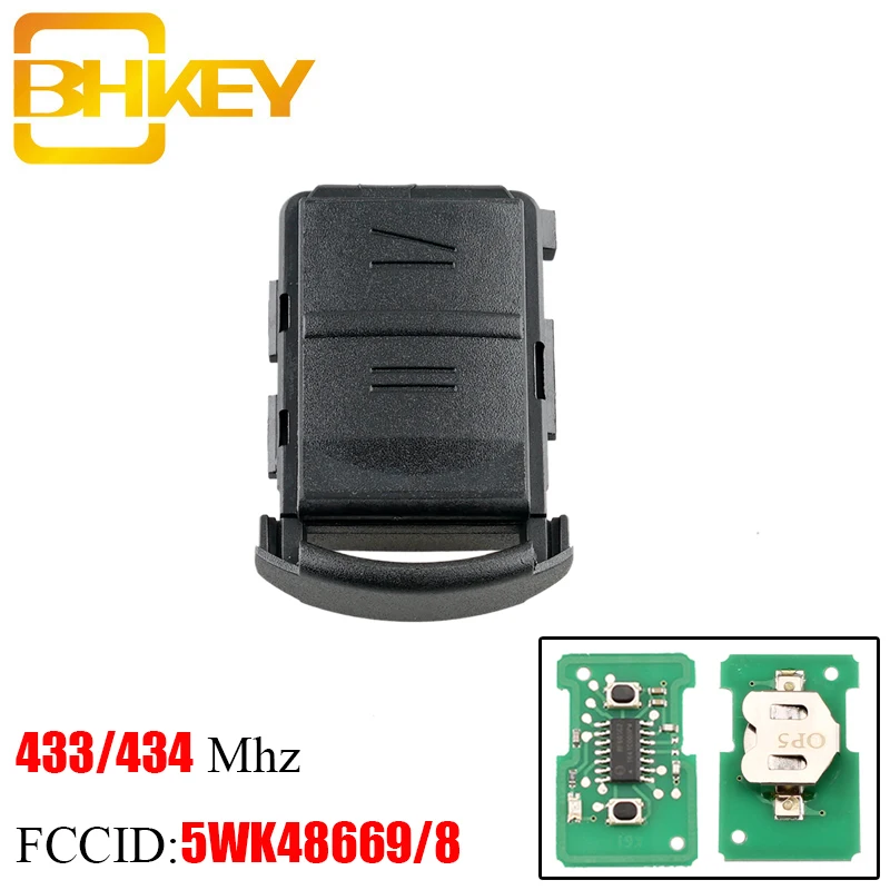 BHKEY 2 кнопки дистанционного ключа автомобиля для OPEL/VAUXHALL AGILA Марка Meriva Astra CORSA C COMBO TIGRA VECTRA 2001-2005 без чипа для 5WK4 8668