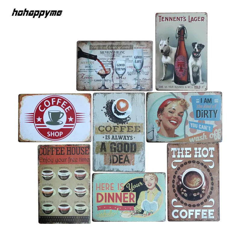 Coca Cola Design 9 Metal Tin Signs Vintage Cafe Pub Garage