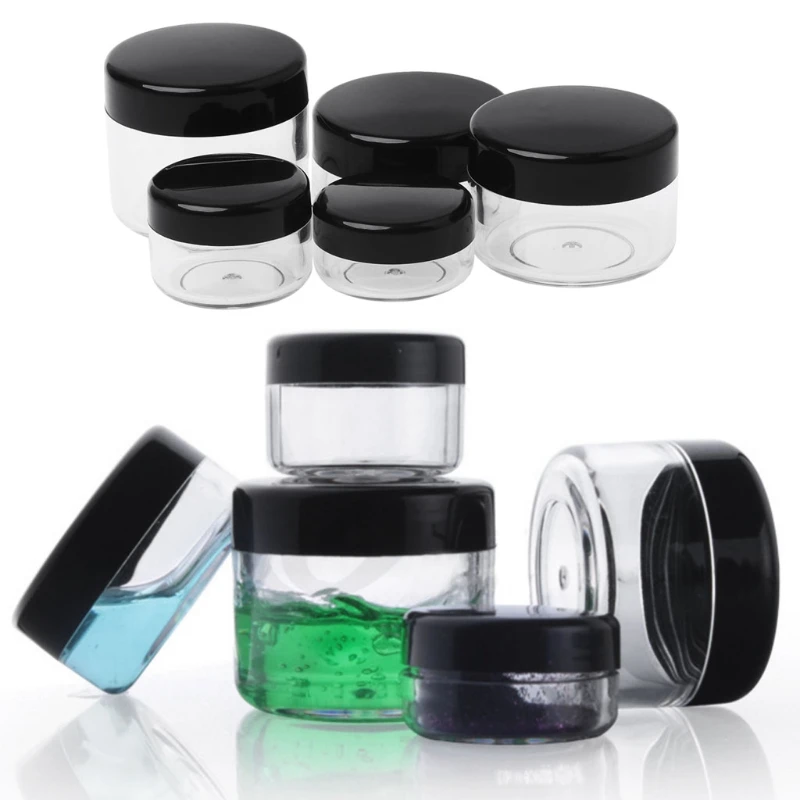 

3g/5g/10g/15g/20g PP Makeup Jar Mini Sample Clear Bottle Travel Cosmetic Pot Face Cream Container Nail Box