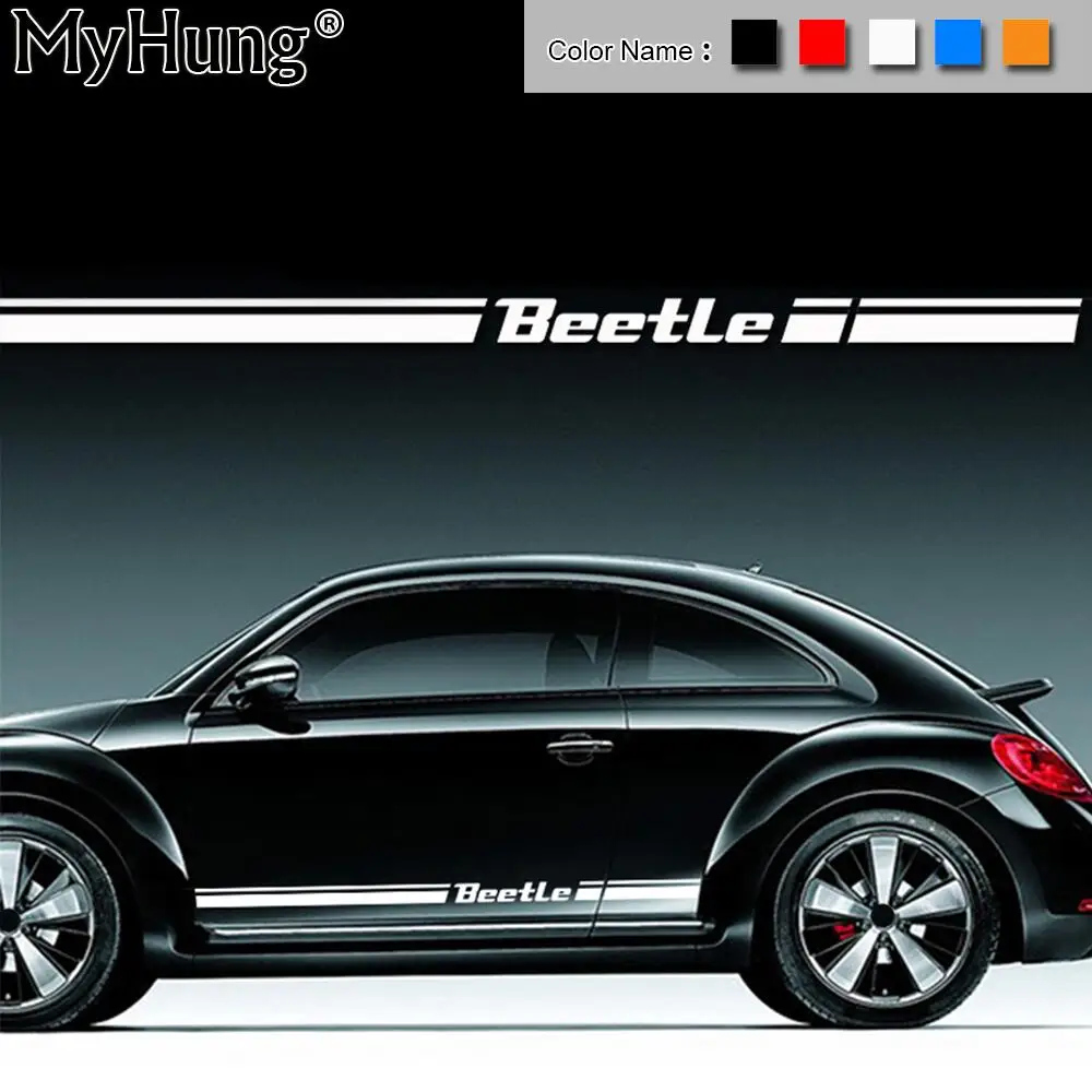 Для VW Beetle для Volkswagen Beetle автомобильный стикер для кузова настраиваемый автомобильный стикер для двери автомобиля s Наклейка для автомобиля-Стайлинг 2 шт. в комплекте