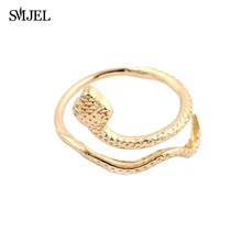 SMJEL 10 PZ/lot-R062 Nuovo Arrivo di Lusso Piccolo Serpente Anelli Per Ragazze Regali Alla Moda Dell'annata di Buona Qualità MS