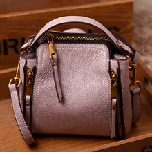 WOONAM Женская мода Роскошные из натуральной того телячьей кожи на молнии сумка через плечо WB338