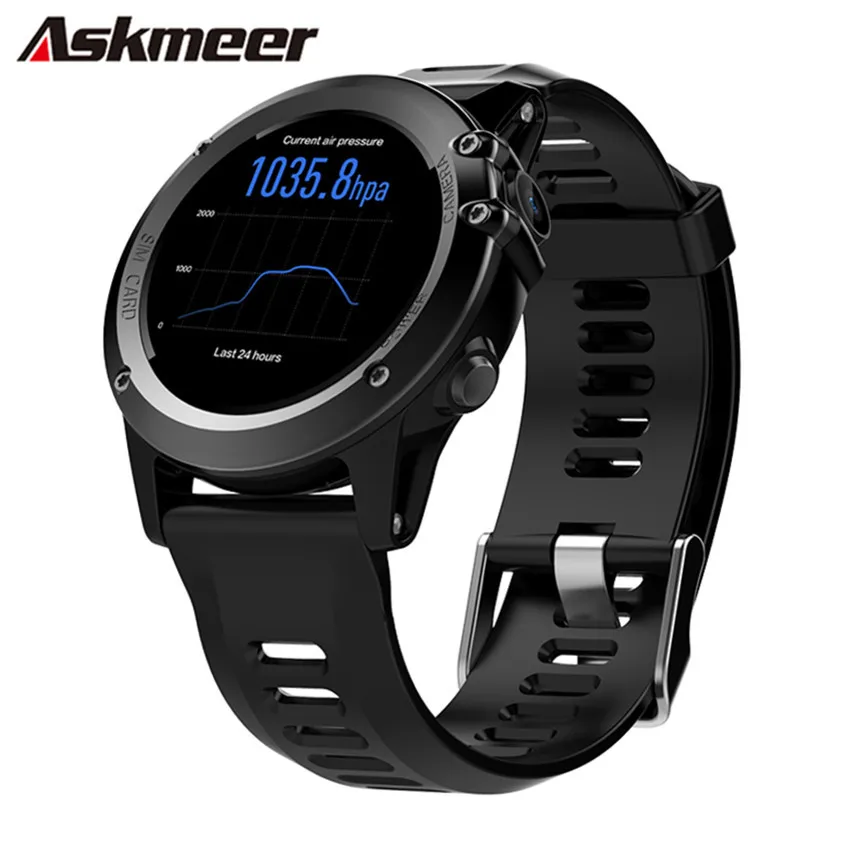 

ASKMEER H1 Men Smart Watch GPS Watches 1.39" 5MP 3G Wifi SIM Heart Rate Tracker Sport Bluetooth Smartwatch for iPhone Android