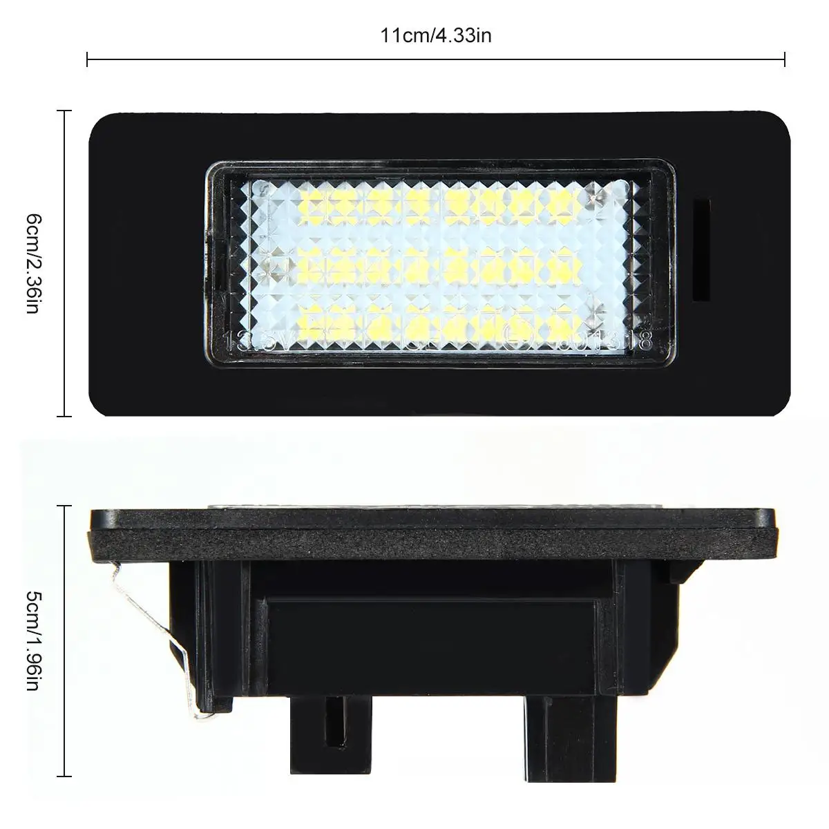 A Pair 24 LEDs 3528 SMD LED License Plate Lights Lamps Bulbs 6000K Cool White 12V