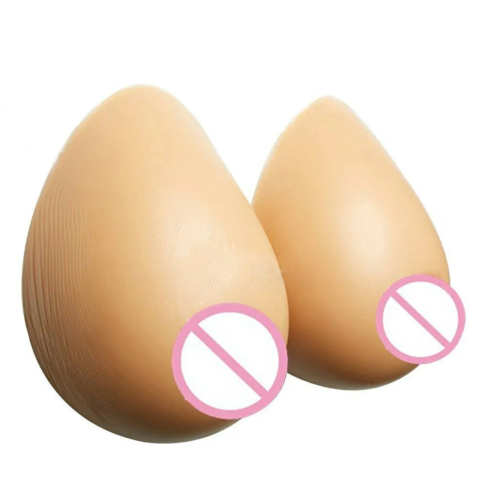 

Fake Breast 1600g/Pair Fake Boobs Silicone Breast Forms Artificial For Transsexual Bra Pads