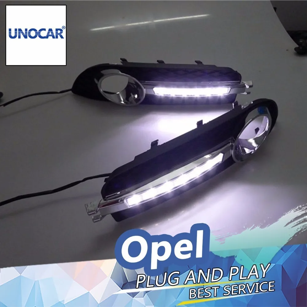 UNOCAR Car LED DRL For Buick Opel Opel Insignia White Color Fog Lamp