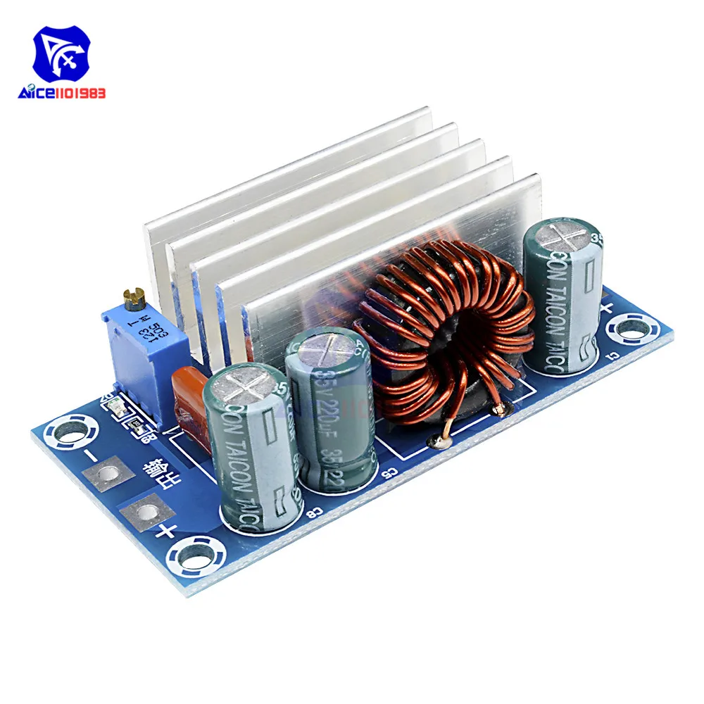 

DC-DC Step Up Down Board Automatic Buck Boost Converter Power Supply Board Module w/ Trimmer Potentiometer Replace XL6009 LM2577