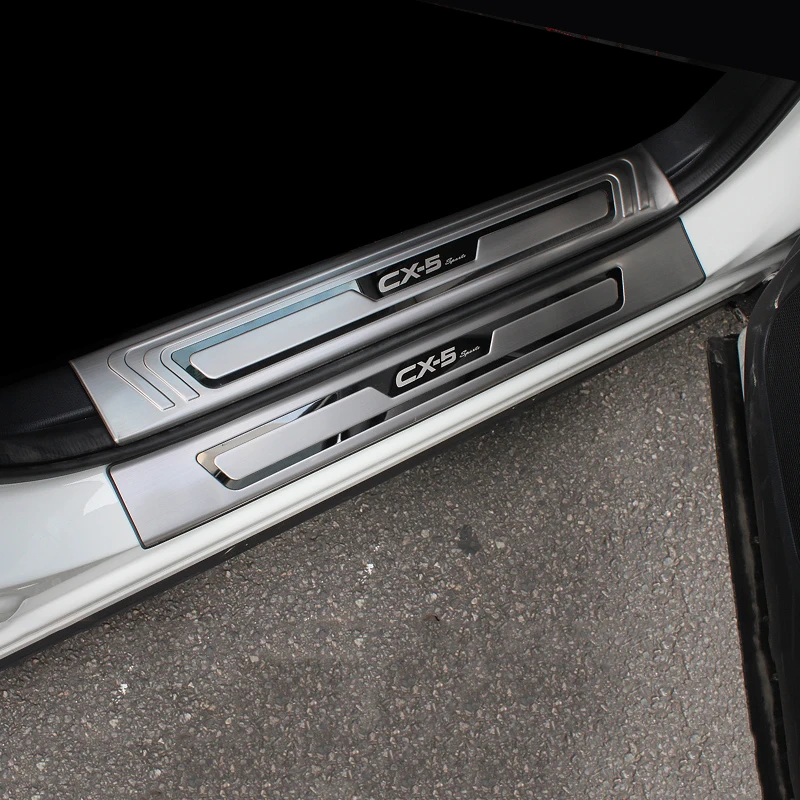 Накладка на порог двери автомобиля из нержавеющей стали, Накладка на порог педали для Mazda CX-5 CX5 CX 5, аксессуары
