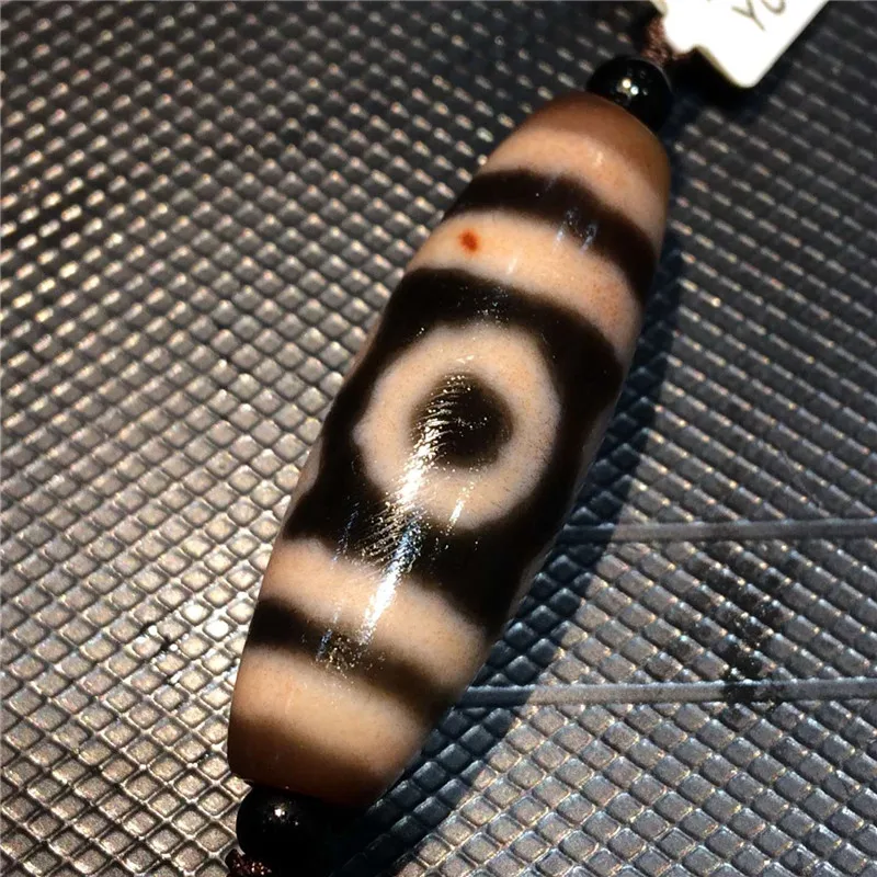 

190121-3 Magic Cinnabar Agate Beads 3 eyes Tibetan Dzi Beads Powerful Amulet Collectible Real Tibet Beads for bracelet