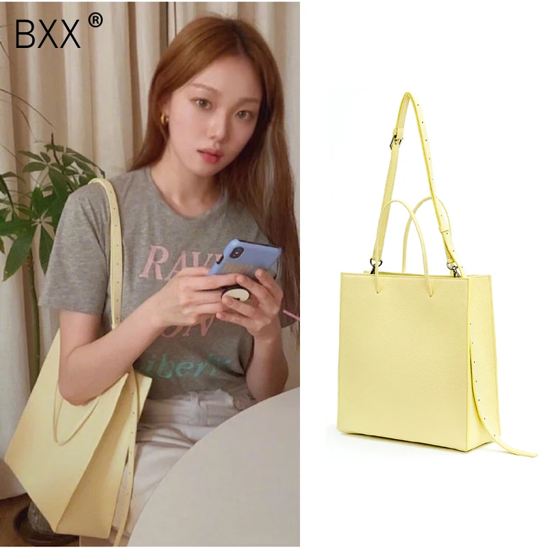 

[BXX] Women Single Shoulder Crossbody Bag All-match 2020 Fashion Design Solid Color PU Leather Package Large Capacity Tote HG351