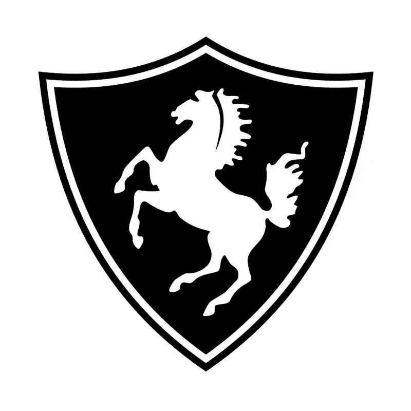 面白い車のビニールステッカー 馬のロゴが印刷された装飾品 色は黒 銀 サイズ16cm X 16cm S6 21 Car Accessories Vinyl Decalcar Sticker Aliexpress