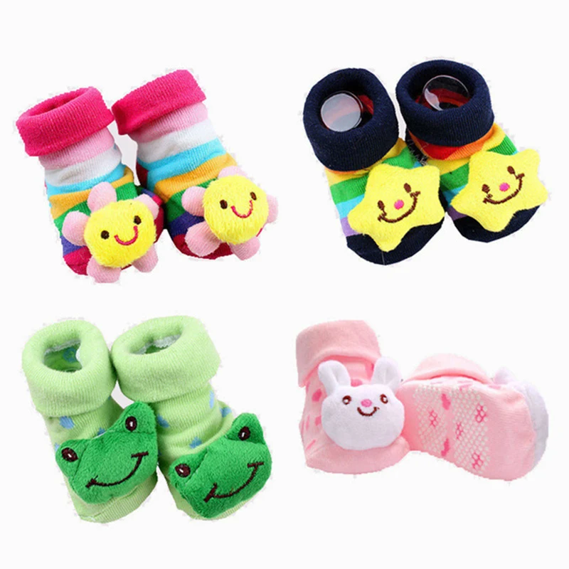 Отличное качество; носки для маленьких девочек; забавные счастливые носки; Резиновые Нескользящие носки для новорожденных