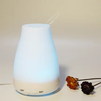 

VVPEC 100ML Ultrasonic Air Humidifier Aroma Essential Oil Diffuser With Wood Grain Aromatherapy Diffuser 7 LED Lamp