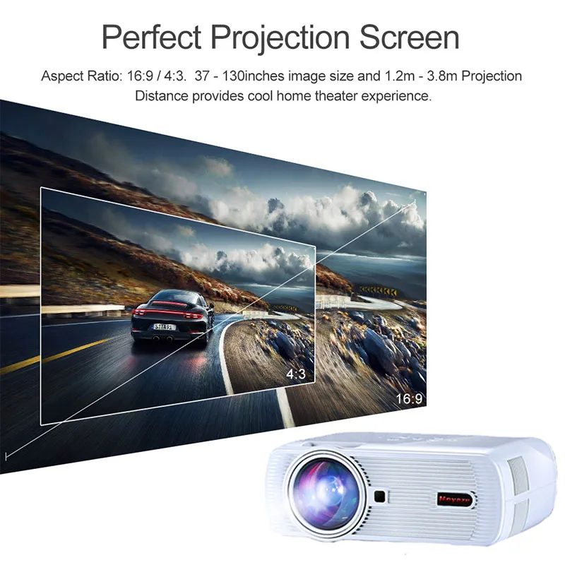 NOYAZU New BL80 Smart Android 6.0 WIFI Portable HD LED TV Projector 3D for home theater LCD projector video projector beamer