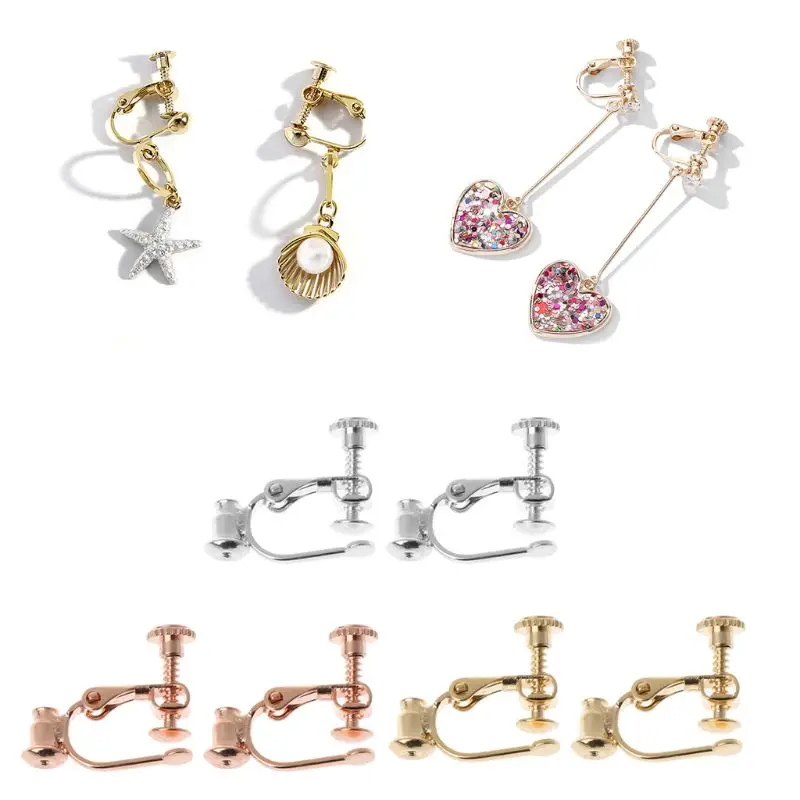 1 Pair DIY Earring Converters For No-pierced Ears Turn Any Stud Into A Clip-On | Украшения и аксессуары