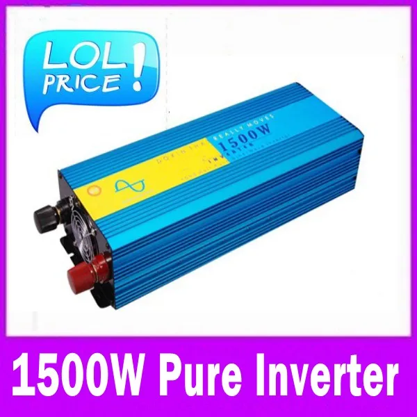 

High Frequency 1500W Continuous 3000w Peak power supply Pure Sine Wave Solar Power inverter 12v to 220v off grid dc ac converter