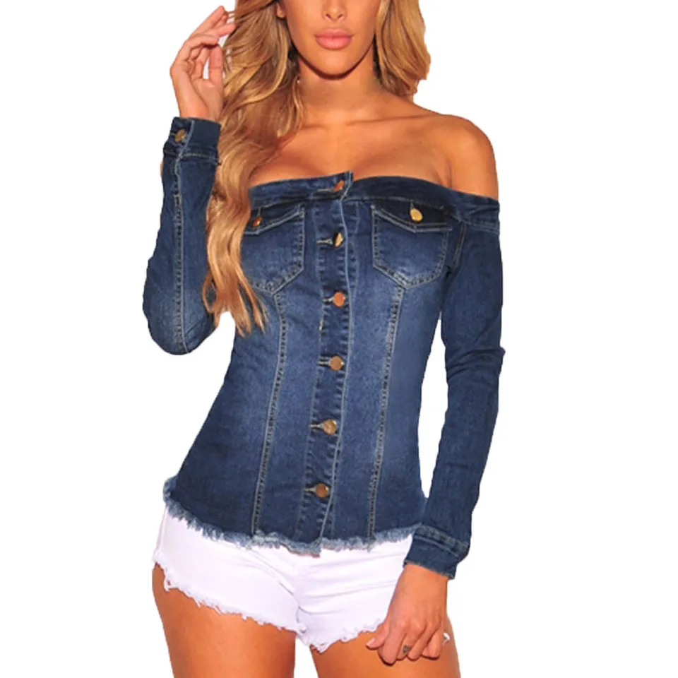 tight denim jacket