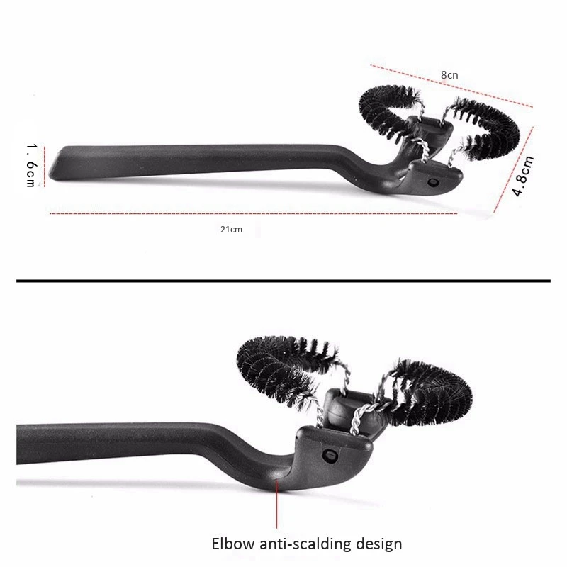Полуавтоматическая кофемашина, щетка для очистки, круглая щетка с длинной ручкой, аксессуары для очистки кофемолки