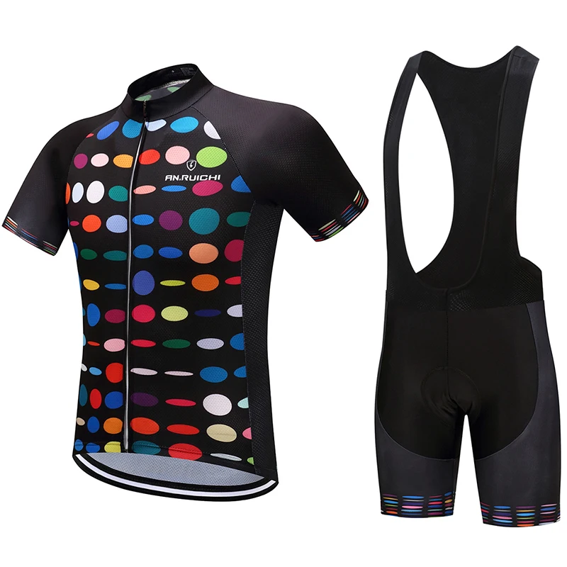 

Summer Unisex Bicycle Cycling Sets Quick Drying Polka Dot 3D Padding Cushion Sport Jerseys Customized/Wholesale Service