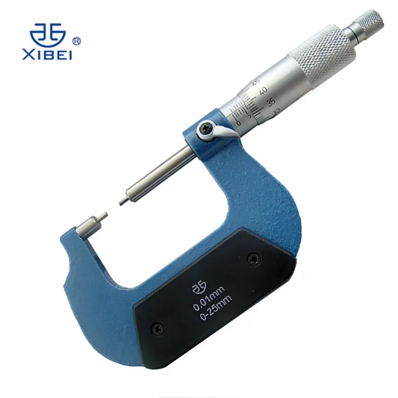 Микрометр для наружного измерения 0 - 25 мм / 0.01 мм диаметральный микрометр с небольшим остриём ювелирный инструмент измерительный