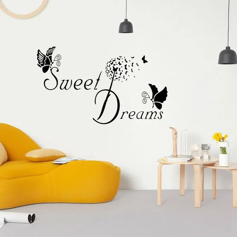 Милые сны любовь Цитата наклейки на стену спальня съемные наклейки DIY AU для украшения спальни
