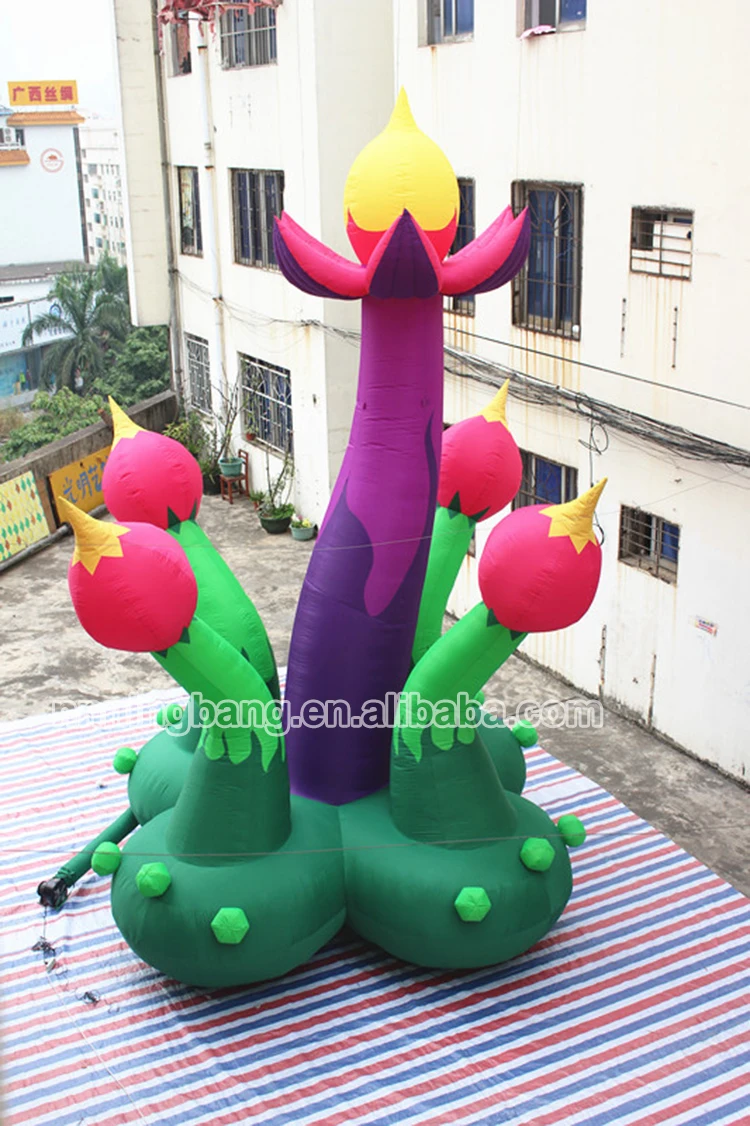 

Free shipping 6m high,3.8m wide giant inflatable flower for outdoor advertising