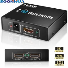 SOONHUA модные, 4 K, 2 K с мультимедийным интерфейсом высокой четкости Поддержка HD видео 1080 p HDTV HDMI 1,3 3D сигнала ЦИК 2,5 Гбит/с видео усилитель для HDTV DVD PS3