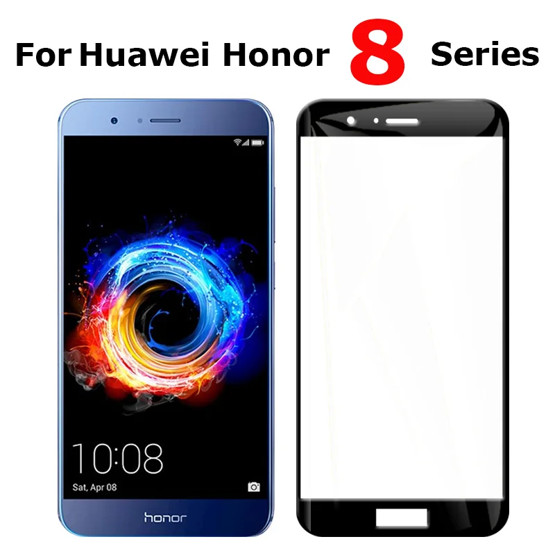 Полное покрытие Защитное стекло для Huawei Honor 8 Lite защита экрана Huavei Honer 8A 8C 8X Max Pro