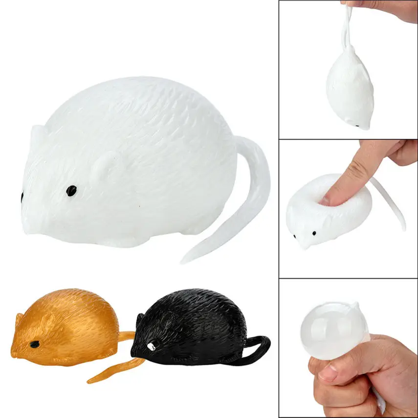 

2018 Tops Quality 7CM Creative Mouse Squeeze Healing Fun Kawaii Toy Stress Reliever Toy For Kid Adults Gifts juguete X*
