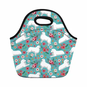 

ThiKin Insulated Lunch Bag Great Pyrenees Print Picnic Bag for Women Student Meals Sacola Bolsa Comida Cooler Food Bag 2018