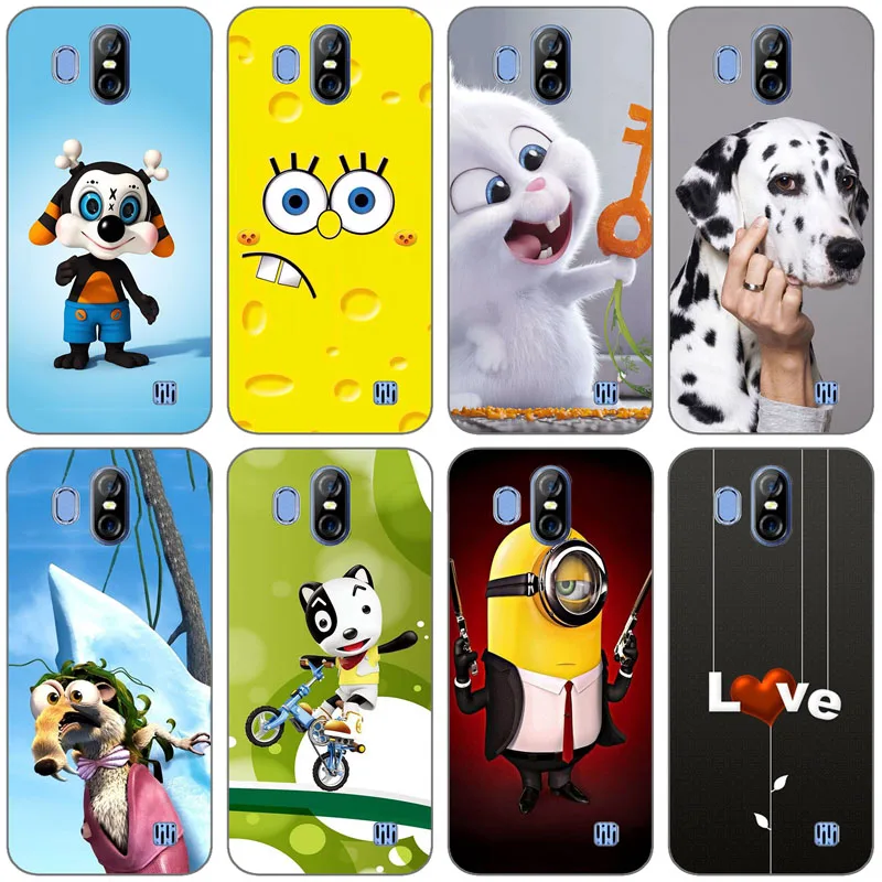 

Colorful Painted Soft Silicone Cases For Homtom S8 Cartoon Animal Phone Cases Soft TPU For Homtom S8 Flower Cover Coque