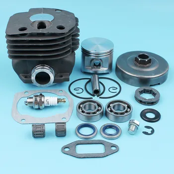 

NIKASIL 50MM Cylinder Piston 3/8"-7T Clutch Drum Sprocket Bearing For Husqvarna 362 365 371 372 Washer Oil Seal Gasket DecValve