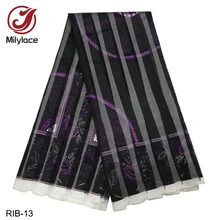 Популярная африканская печатная органза и Лента ткань Толстая Лента ткань для одежды материал RIB-01