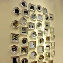 3D Mode versilbert Keramik bilderrahmen spiegel bilderrahmen wandbehang dekoration