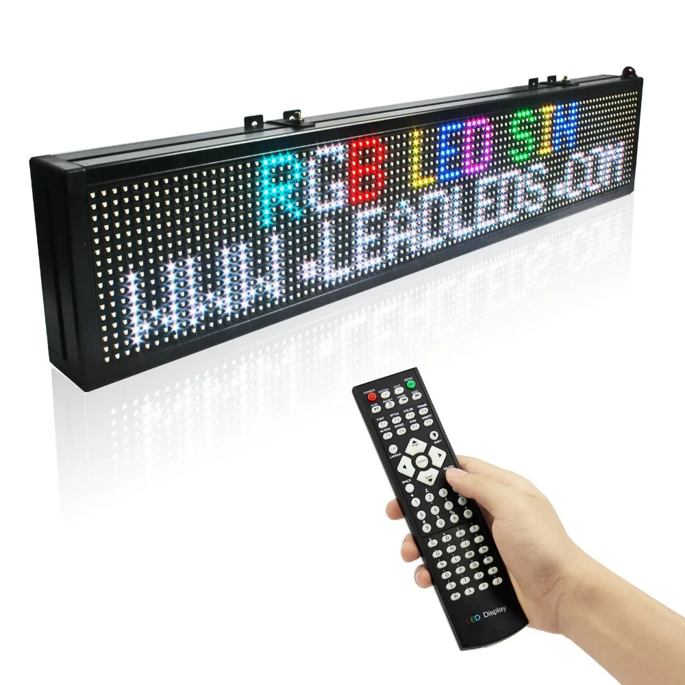 Полноцветные светодиодсветодиодный вывески RGB SMD 40x6 дюймов доска для сообщений с