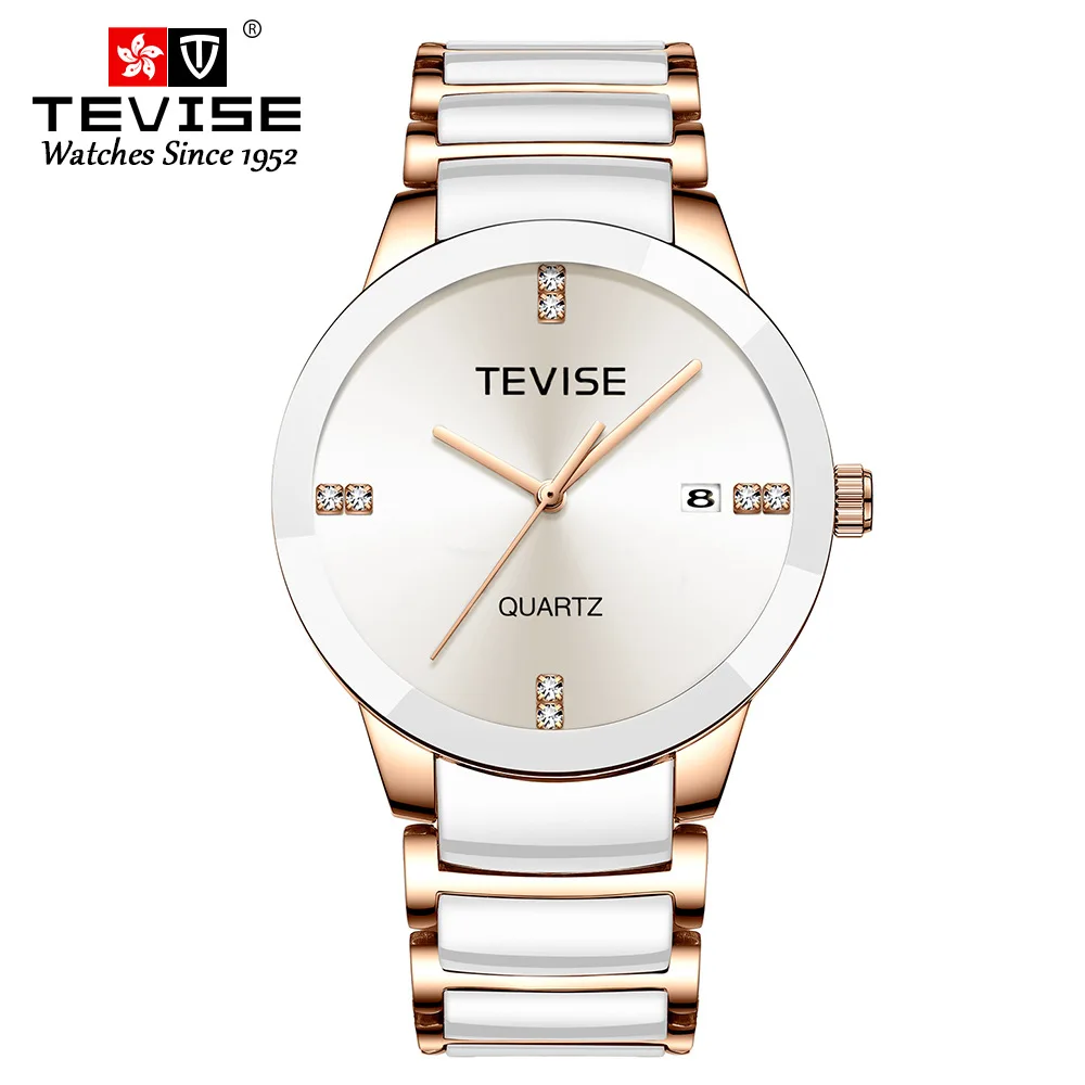TEVISE Man Watch 2019 Luxury Brand Quartz Wristwatch Mens Ceramic Casual Personality Male Clock erkek kol saati T845GS (14)