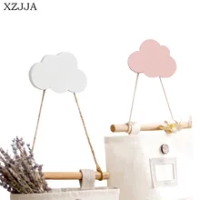 XZJJA милые облака/корона/автомобиль/звезды мультфильм деревянные стеллажи для хранения детская комната декоративные крючки в скандинавском стиле настенная вешалка полки крючки