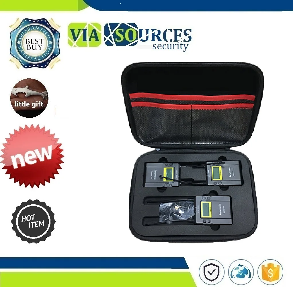 

Two Transmitters One Receiver box accessories Bag for Saramonic UWMIC9 Broadcast UHF Camera Wireless Lavalier Microphone System