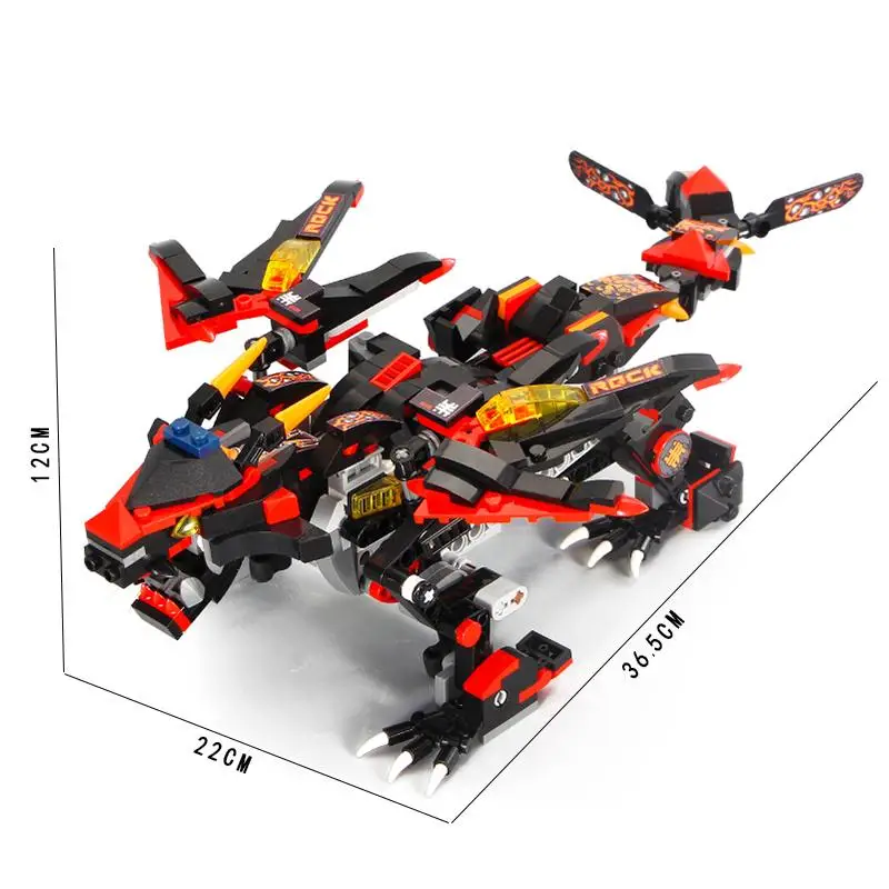 Domibot черный/зеленый/синий/красный боевой дракон DIY 2,4G 4CH RC робот блок здание инфракрасное управление Собранный Робот детские игрушки