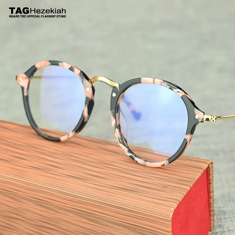

2017 round retro Brand eyeglasses frames 5366 Vintage glasses frame men women computer myopia optical frame Reading glasses