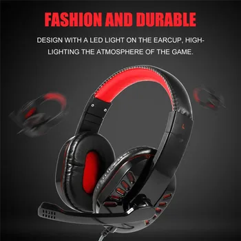

Headphones For XBOX ONE For PS4 Gaming Headset With Mic-Sound Clarity Noise Reduction Headphone LED Lights For Computer Game