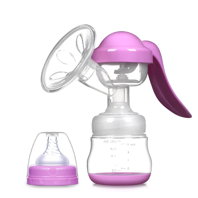 ZIMEITU ручной груди насосы груди Кормление бутылки BPA бесплатно детские соски всасывания женщин Кормление груди насос беременных для ухода за ребенком - Цвет: Purple