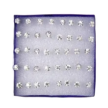 Rinhoo 20 paare/satz Weiß Kristall Stud Ohrringe Set für Frauen Schmuck Weiß Farbe Piercing 2mm 3mm 4mm 5mm Mädchen Schmuck Geschenk