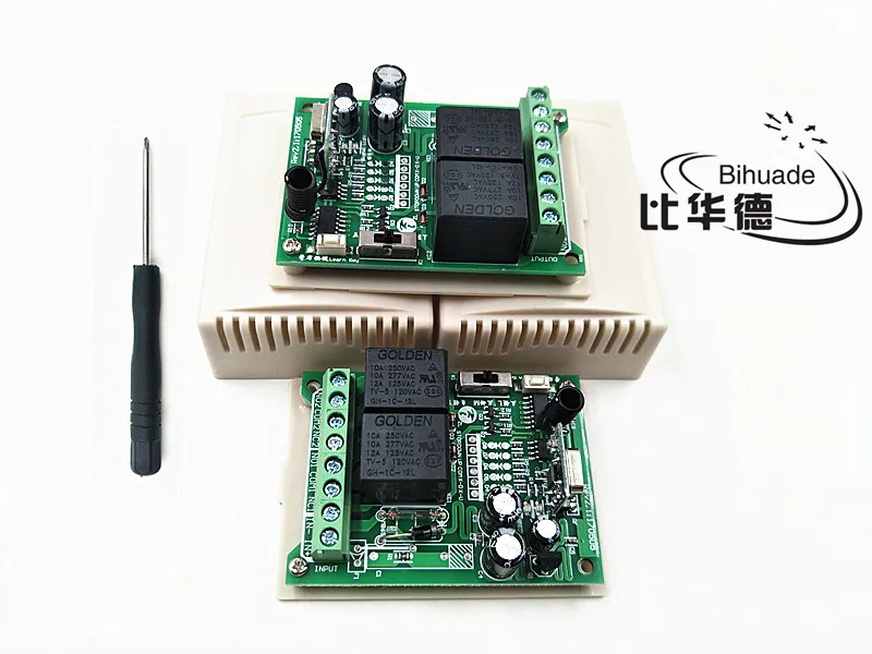 

1PCS 433Mhz Universal Wireless Remote Control Switch AC 12V 2CH Relay Receiver Module and RF 433Mhz