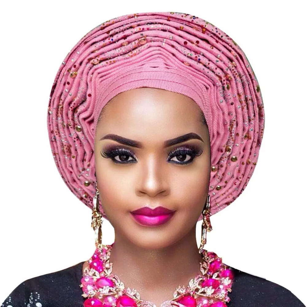 Aso oke gele headtie african wedding fashion headtie women headwrap new style aso oke nigerian turban (8)